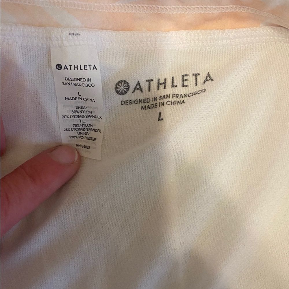 Athleta Pink & White South Beach Bikini 3-Piece Set Size 34B/C & Large NEW - Picture 13 of 16